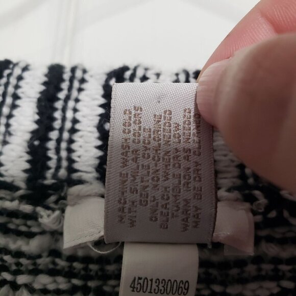 Chicos 3 Stripe Cardigan Black White Casual Career Sweater Womens XL - Picture 4 of 8
